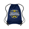 Michigan Wolverines NCAA 2023 Football National Champions Big Logo Wordmark Drawstring Backpack