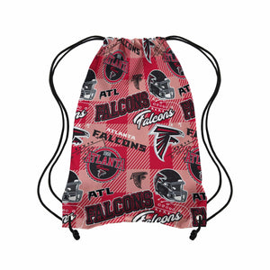 Atlanta Falcons NFL Thematic Repeat Print Drawstring Backpack
