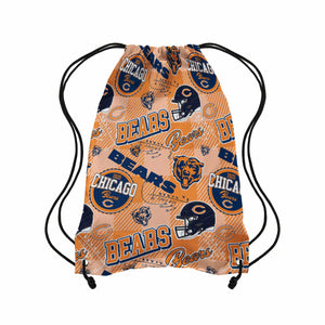 Chicago Bears NFL Thematic Repeat Print Drawstring Backpack