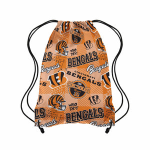 Cincinnati Bengals NFL Thematic Repeat Print Drawstring Backpack