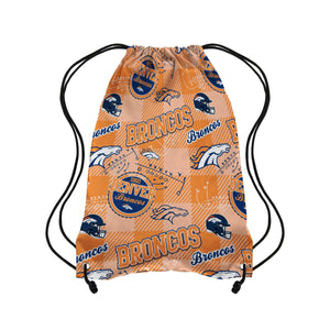 Denver Broncos NFL Thematic Repeat Print Drawstring Backpack