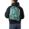 Miami Dolphins NFL Thematic Repeat Print Drawstring Backpack
