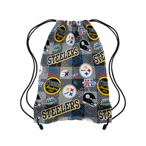 Pittsburgh Steelers NFL Thematic Repeat Print Drawstring Backpack