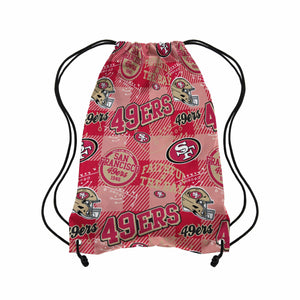 San Francisco 49ers Thematic Repeat Print Drawstring Backpack