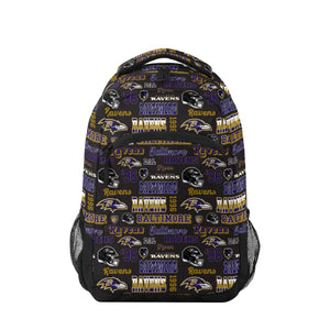 Baltimore Ravens NFL Repeat Retro Print Action Backpack