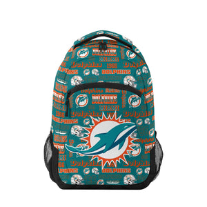 Miami Dolphins NFL Repeat Retro Print Action Backpack (PREORDER - SHIPS LATE JULY)