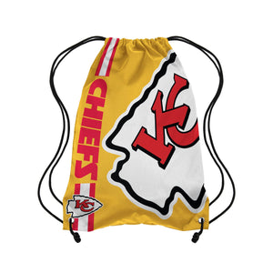 Kansas City Chiefs NFL Yellow Alternate Color Big Logo Drawstring Backpack