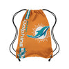 Miami Dolphins NFL Orange Alternate Color Big Logo Drawstring Backpack