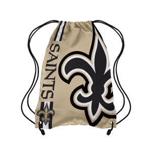 New Orleans Saints NFL Gold Alternate Color Big Logo Drawstring Backpack