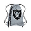 Las Vegas Raiders NFL Gray Alternate Color Big Logo Drawstring Backpack