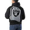 Las Vegas Raiders NFL Gray Alternate Color Big Logo Drawstring Backpack