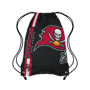 Tampa Bay Buccaneers NFL Black Alternate Color Big Logo Drawstring Backpack