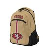 San Francisco 49ers NFL Gold Alternate Color Action Backpack