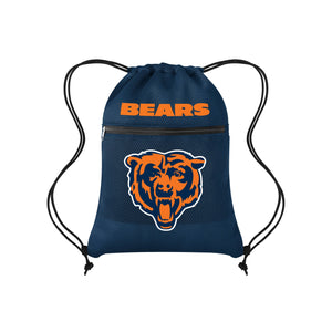 Chicago Bears NFL Mesh Pocket Drawstring Backpack (PREORDER - SHIPS MID AUGUST)