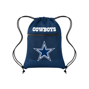 Dallas Cowboys NFL Mesh Pocket Drawstring Backpack (PREORDER - SHIPS MID AUGUST)