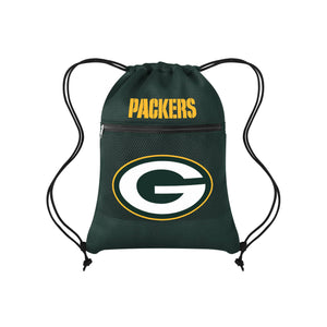 Green Bay Packers NFL Mesh Pocket Drawstring Backpack (PREORDER - SHIPS MID AUGUST)