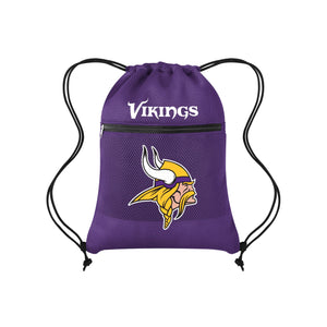 Minnesota Vikings NFL Mesh Pocket Drawstring Backpack (PREORDER - SHIPS MID AUGUST)