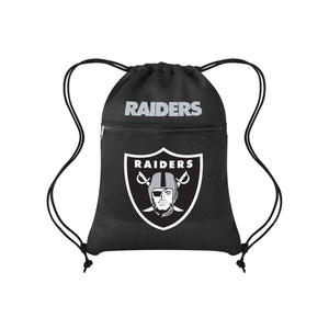 Las Vegas Raiders NFL Mesh Pocket Drawstring Backpack (PREORDER - SHIPS MID AUGUST)