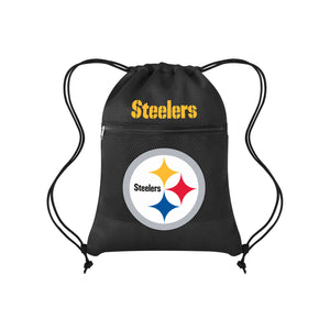 Pittsburgh Steelers NFL Mesh Pocket Drawstring Backpack (PREORDER - SHIPS MID AUGUST)