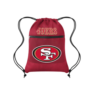 San Francisco 49ers NFL Mesh Pocket Drawstring Backpack (PREORDER - SHIPS MID AUGUST)