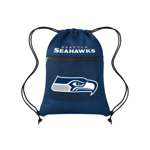 Seattle Seahawks NFL Mesh Pocket Drawstring Backpack (PREORDER - SHIPS MID AUGUST)