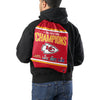 Kansas City Chiefs NFL Super Bowl LVIII Multi-Champ Team Color Drawstring Backpack