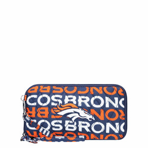 Denver Broncos NFL Quilted Printed Wristlet
