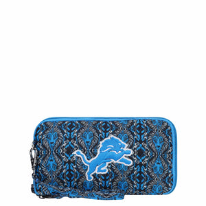 Detroit Lions NFL Quilted Printed Wristlet