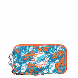 Miami Dolphins NFL Quilted Printed Wristlet