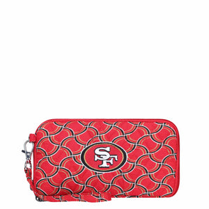 San Francisco 49ers NFL Quilted Printed Wristlet