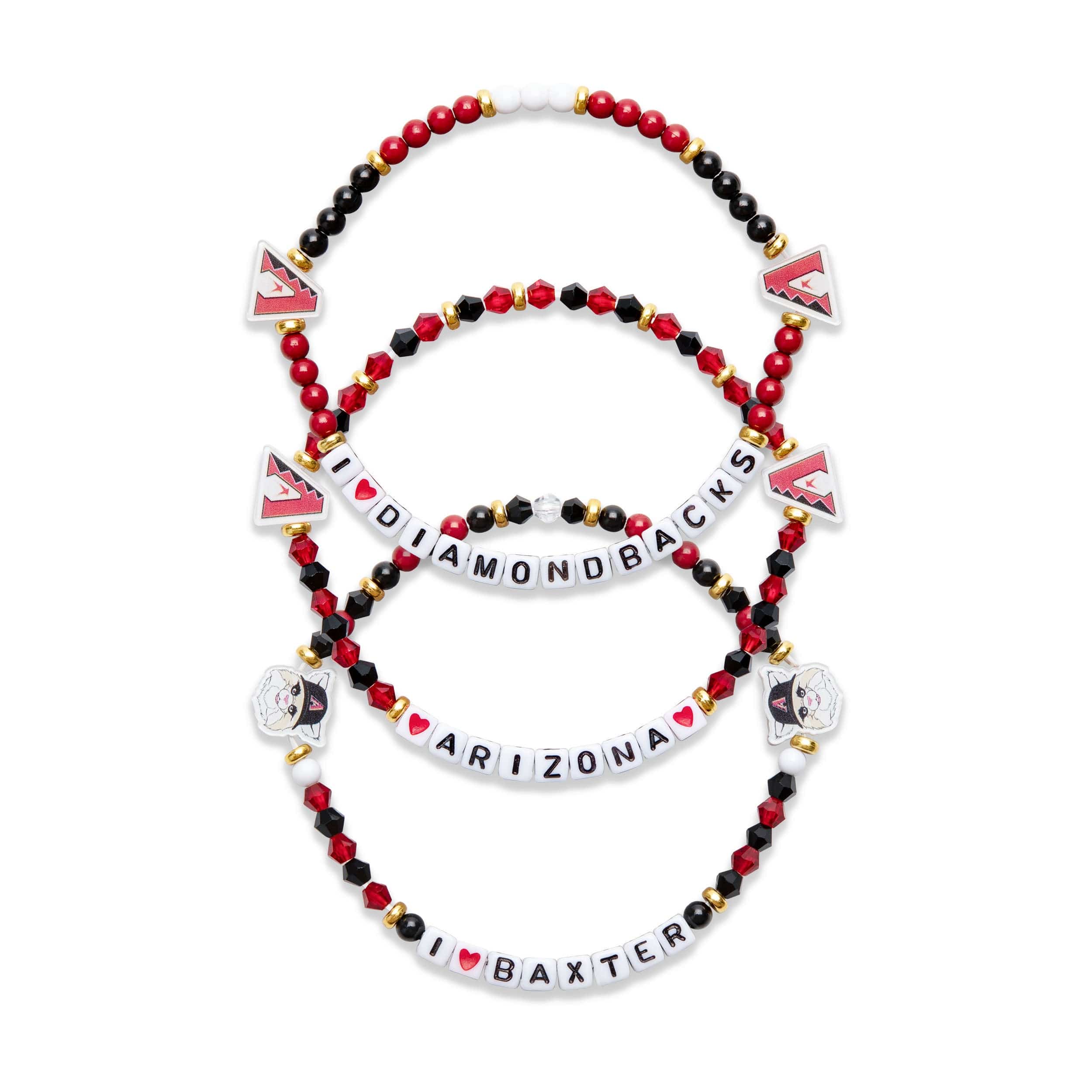 Arizona Cardinals 3 Pack Beaded Friendship Bracelet