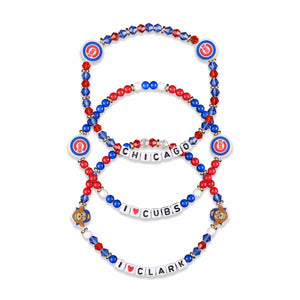 Chicago Cubs MLB 3 Pack Friendship Bracelet