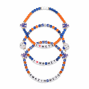 New York Mets MLB 3 Pack Friendship Bracelet