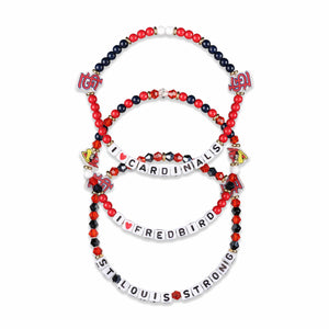 St Louis Cardinals MLB 3 Pack Friendship Bracelet