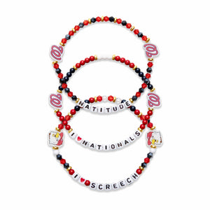 Washington Nationals MLB 3 Pack Friendship Bracelet