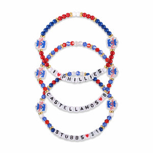 Philadelphia Phillies MLB Nick Castellanos & Garrett Stubbs 3 Pack Player Friendship Bracelet