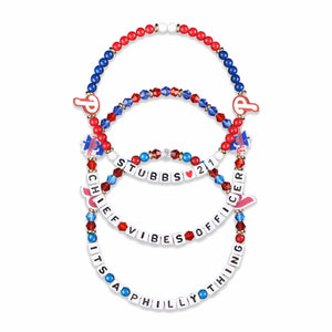 Philadelphia Phillies MLB Garrett Stubbs 3 Pack Player Friendship Bracelet