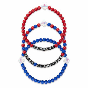 Texas Rangers MLB 2023 World Series Champions 3 Pack Beaded Friendship Bracelet
