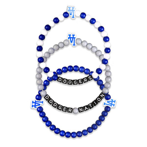 Los Angeles Dodgers MLB 3 Pack Beaded Friendship Bracelet