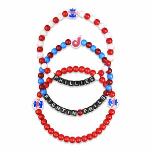 Philadelphia Phillies MLB 3 Pack Beaded Friendship Bracelet
