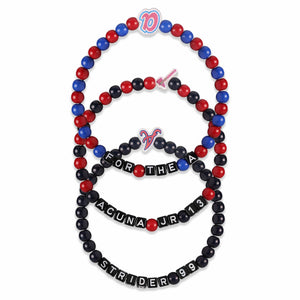 Atlanta Braves MLB Ronald Acuna Jr & Spencer Strider 3 Pack Player Beaded Friendship Bracelet