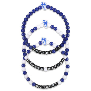 Los Angeles Dodgers MLB Shohei Ohtani 3 Pack Player Beaded Friendship Bracelet