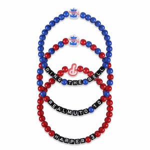 Philadelphia Phillies MLB Bryce Harper & JT Realmuto 3 Pack Player Beaded Friendship Bracelet