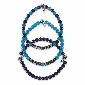 Charlotte Hornets NBA 3 Pack Beaded Friendship Bracelet