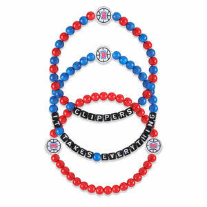 Los Angeles Clippers NBA 3 Pack Beaded Friendship Bracelet