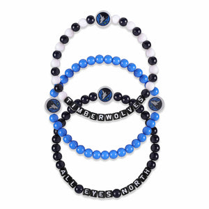 Minnesota Timberwolves NBA 3 Pack Beaded Friendship Bracelet