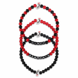 Cincinnati Bearcats NCAA 3 Pack Beaded Friendship Bracelet