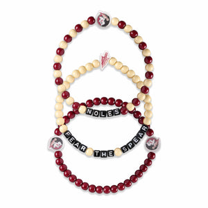 Florida State Seminoles NCAA 3 Pack Beaded Friendship Bracelet