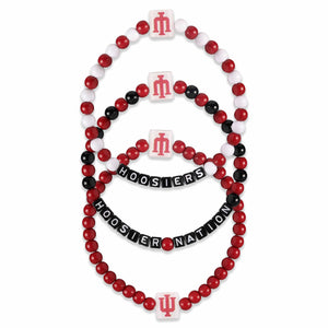 Indiana Hoosiers NCAA 3 Pack Beaded Friendship Bracelet