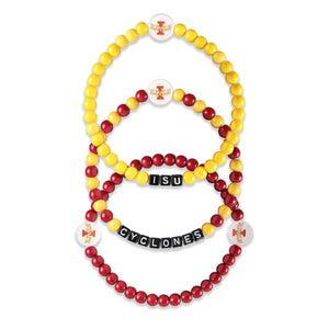Iowa State Cyclones NCAA 3 Pack Beaded Friendship Bracelet